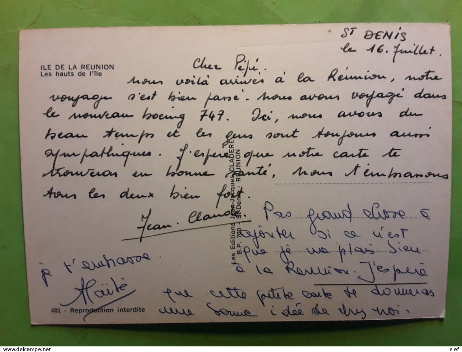 LA REUNION , Les Hauts De L'Ile , Maison D'habitation,  Années 70, Ed Cladere, TB - Saint Denis