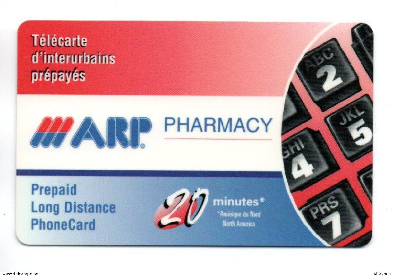 Pharmacy CANADA - GSM Carte Prépayée Card ( Salon 597) - Canada