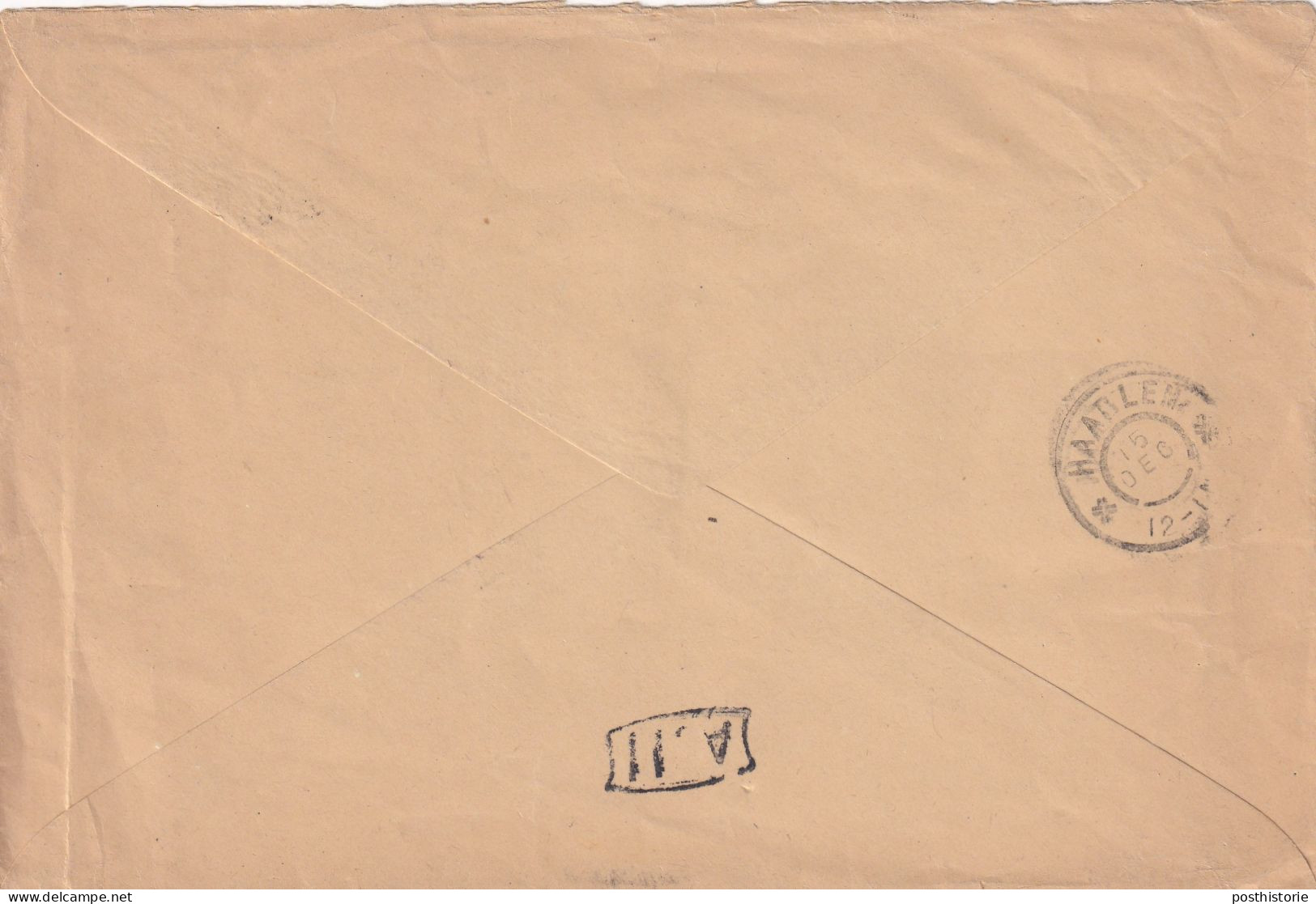 Envelop 15 Dec 1907 Arnhem Oldenzaal B (spoor Grootrond) Naar Haarlem (grootrond Zonder Jaartal) - Poststempel
