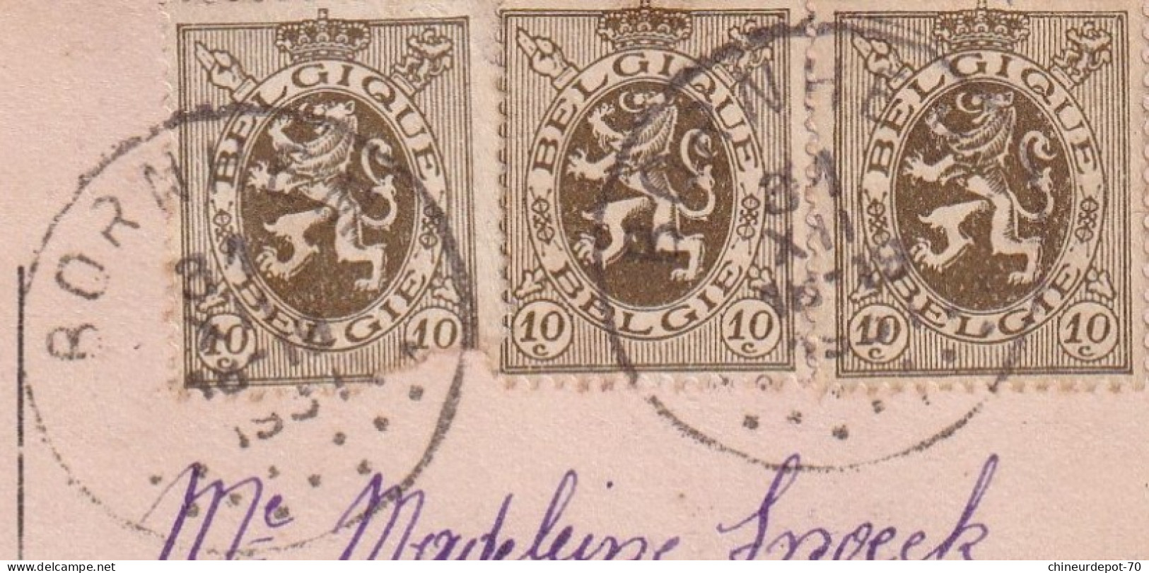 Lion Héraldique Bornem Anciennement Bornhem 1931 A NOYER 2194 FEMME - 1929-1937 Heraldic Lion