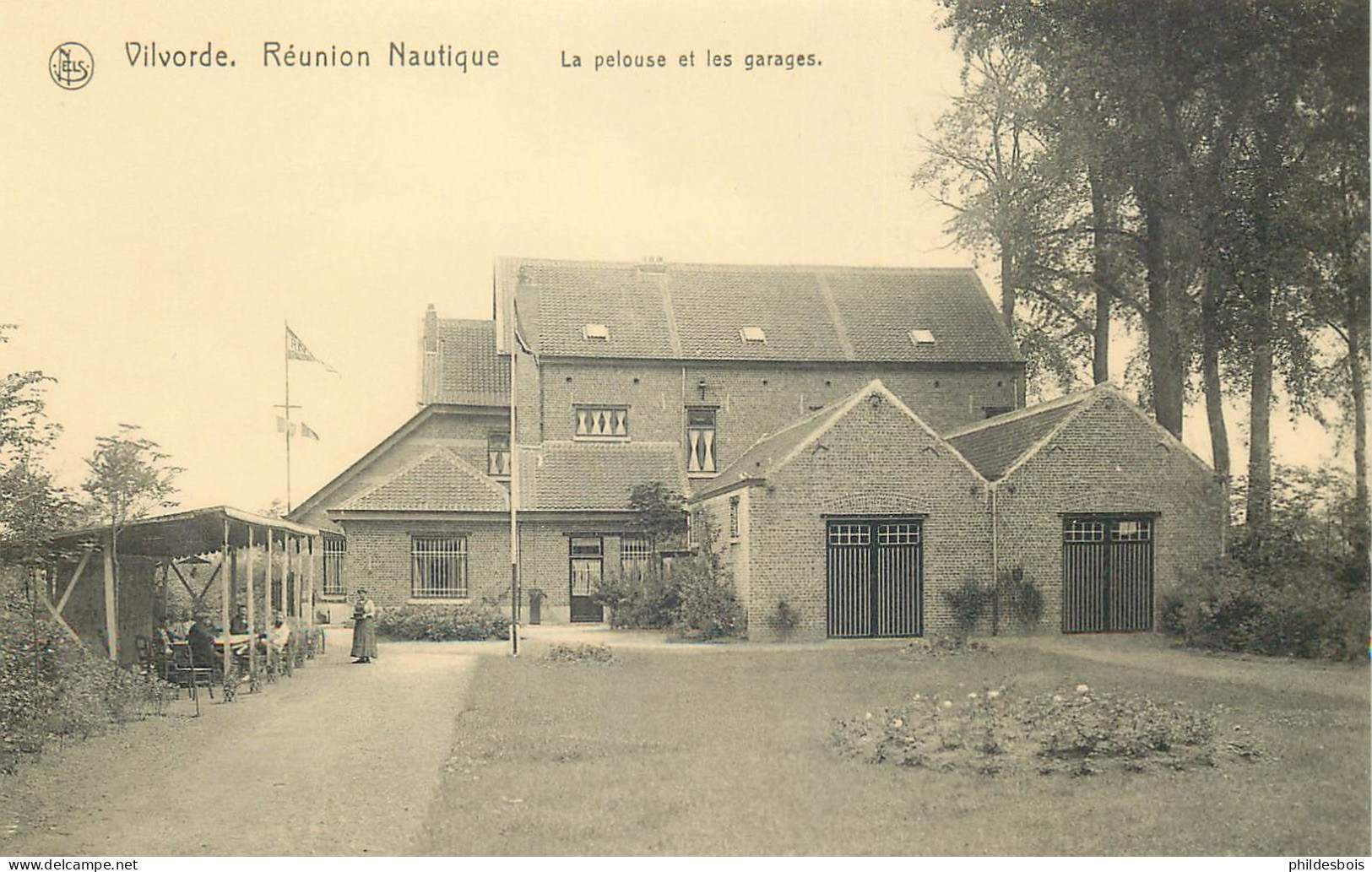 BELGIQUE  VILVORDE  Reunion Nautique  La Pelouse Et Les Garages - Vilvoorde