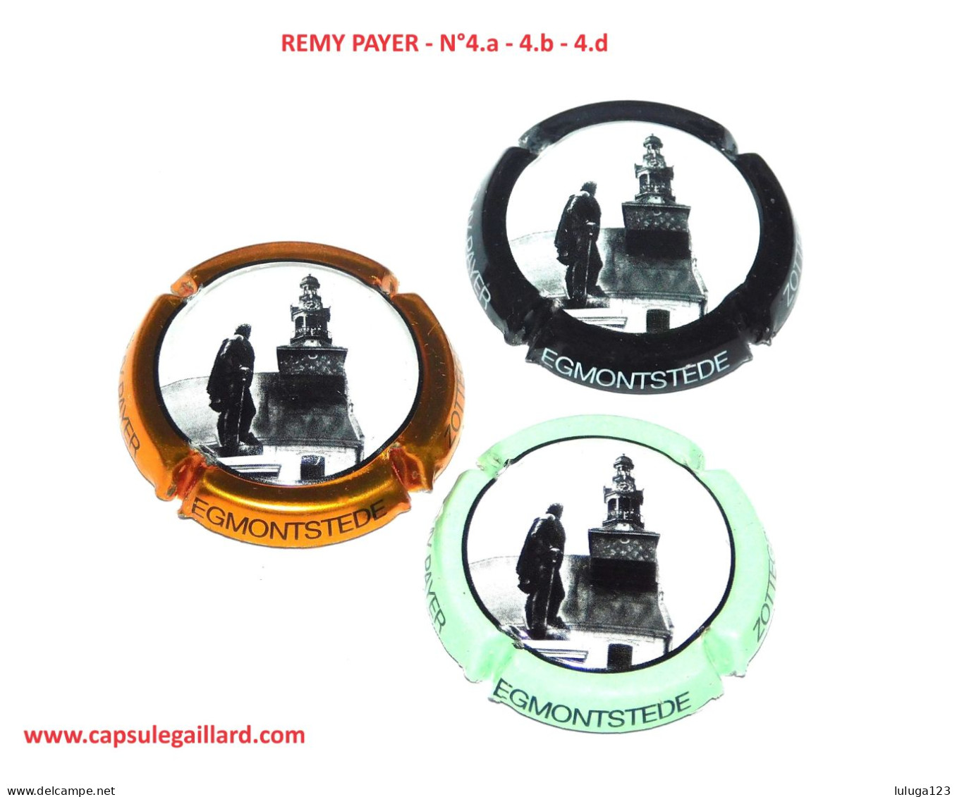 3 Capsules De Champagne - REMY PAYER  N4.a - 4.b - 4.d - Collections