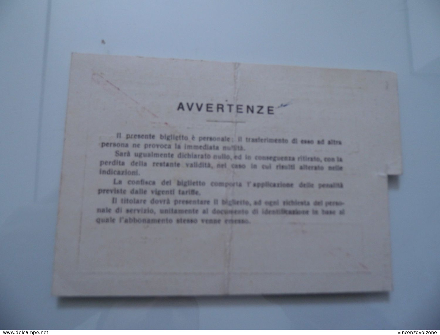 "Biglietto Abbonamento Mensile ROMA - FIUGGI - FROSINONE" 1948 - Europa