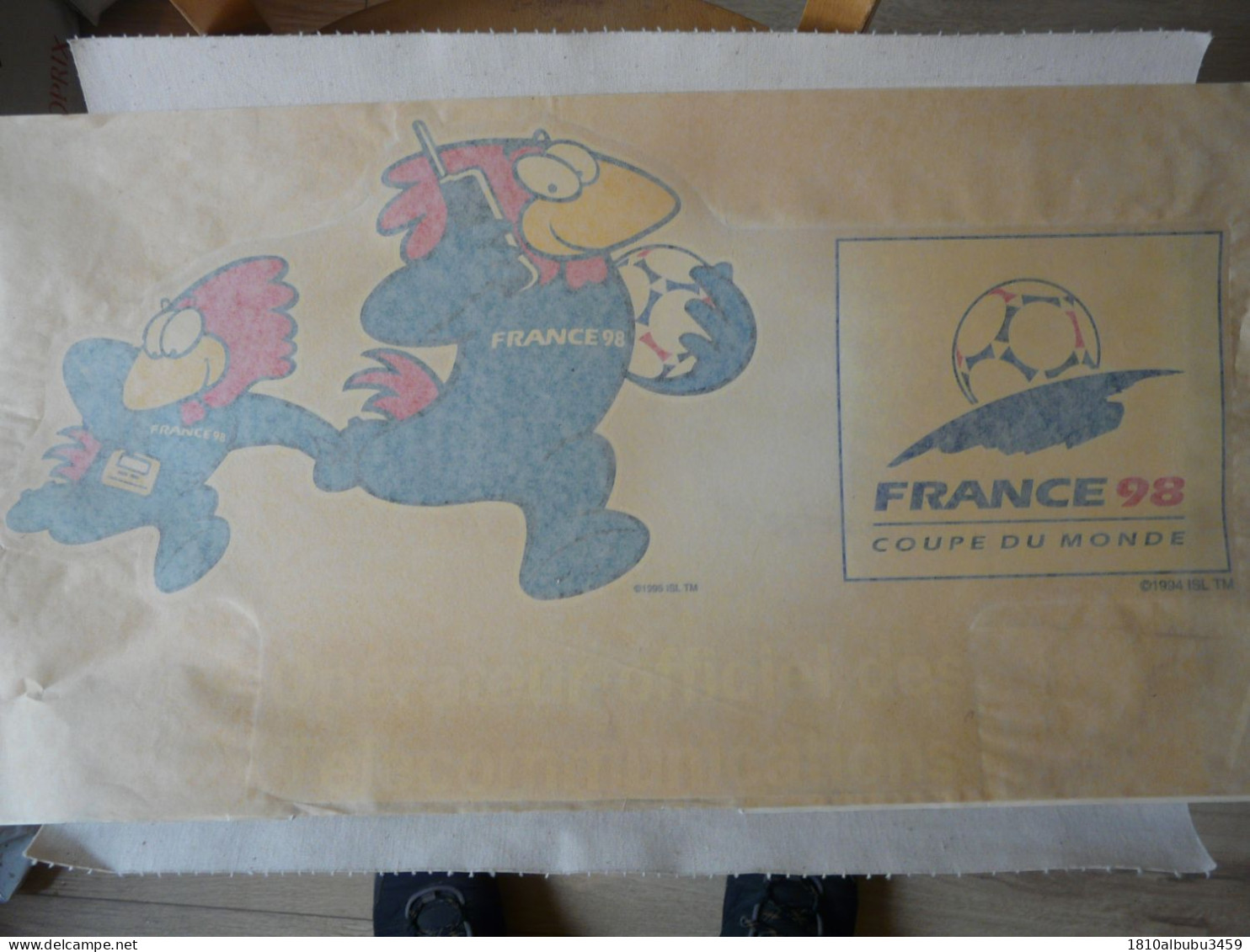 AUTOCOLLANT (32 X 59,5 Cm) - PUBLICITE : FRANCE 98 COUPE DU MONDE - Pegatinas