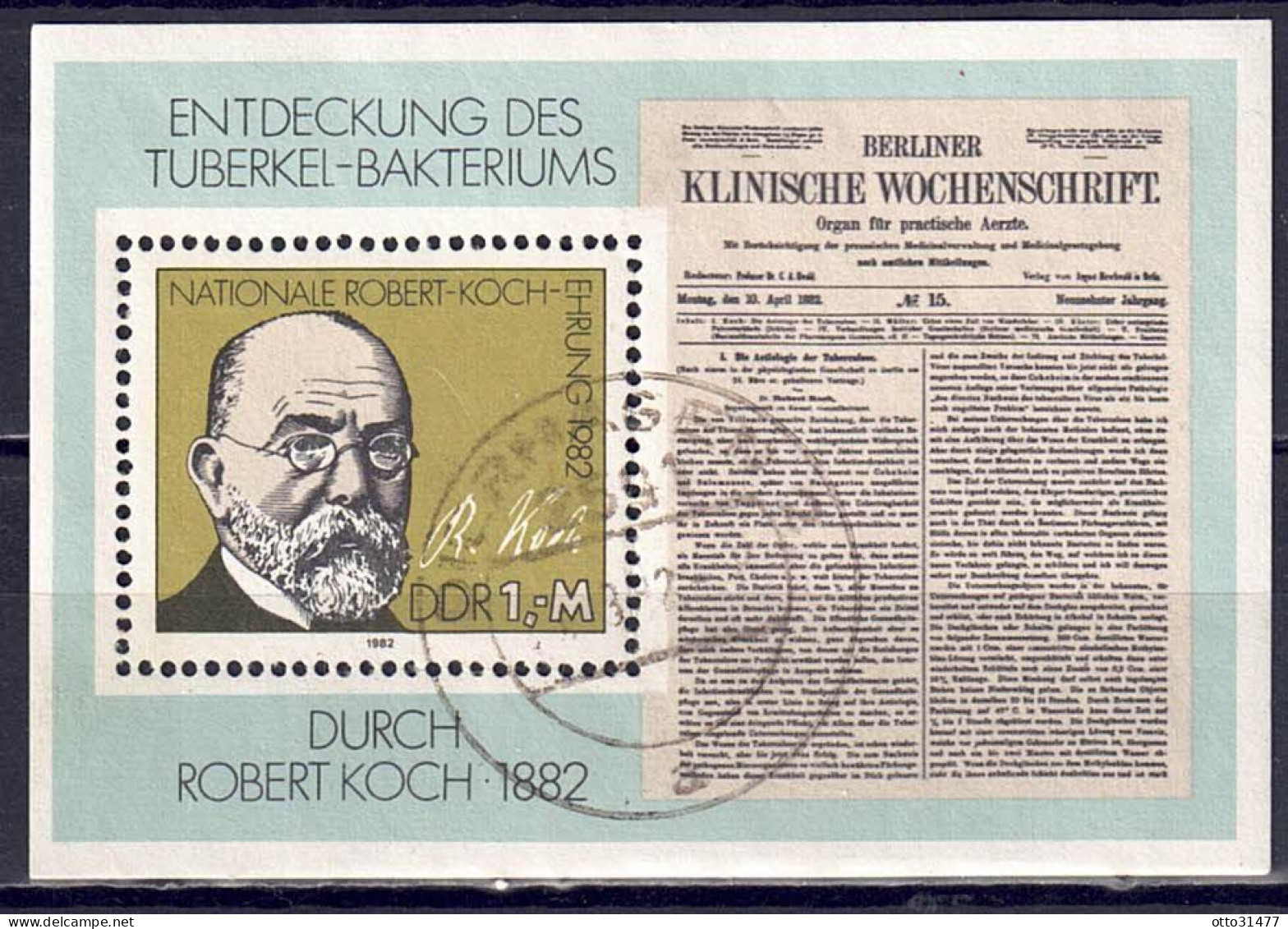 DDR 1982 - Robert Koch, Block 67, Gestempelt / Used - 1981-1990