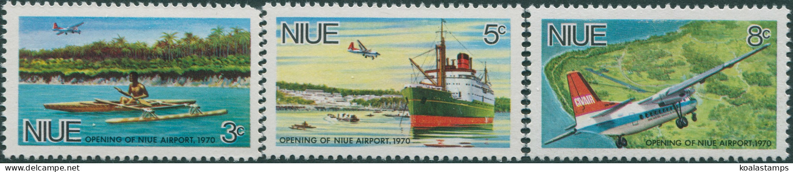 Niue 1970 SG155-157 Airport Set MNH - Niue