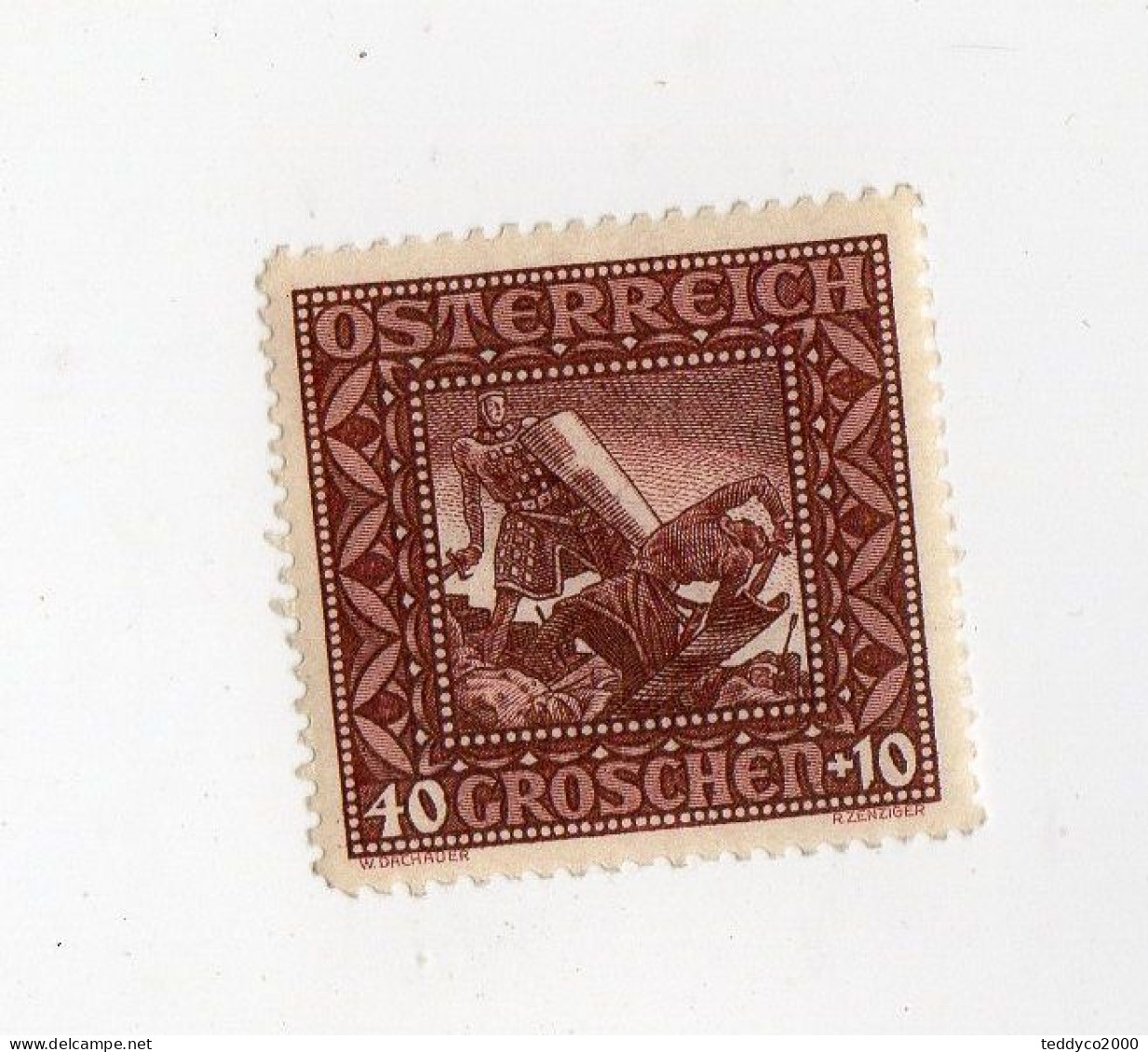 AUSTRIA 40+10 Groschen Dietrich E Hagen 1926 - Neufs