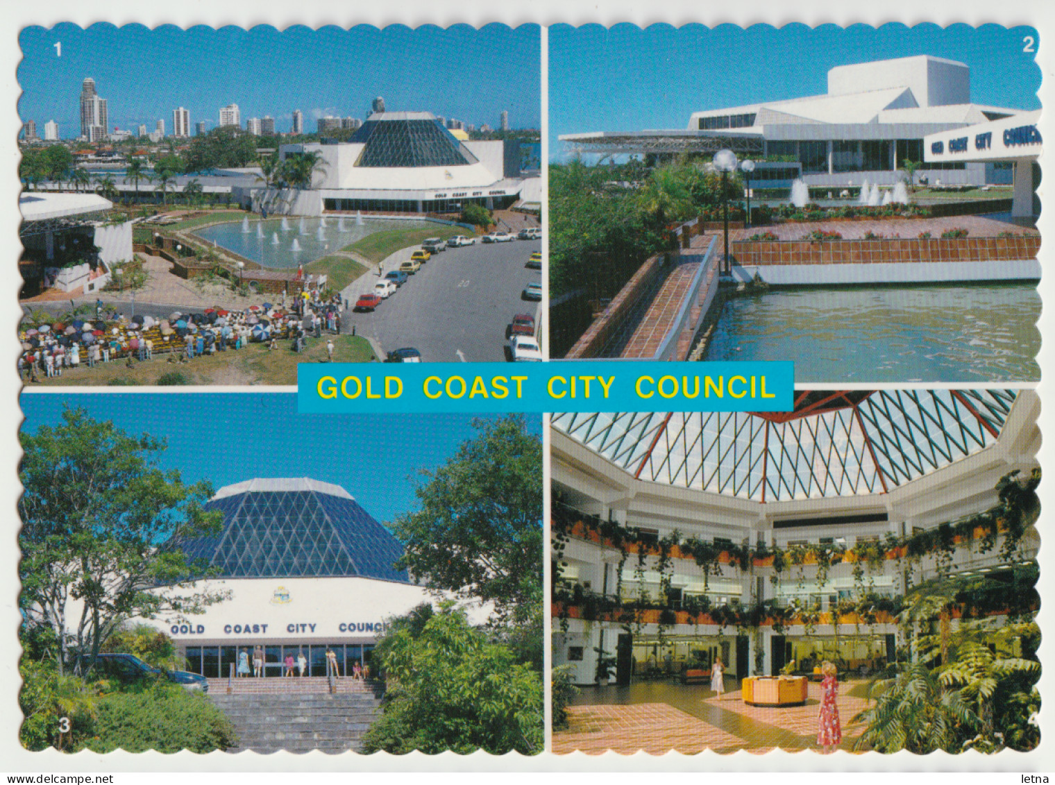 Australia QUEENSLAND QLD Gold Coast City Council SURFERS PARADISE Bellevue BV710 Multiview Postcard C1980s - Gold Coast