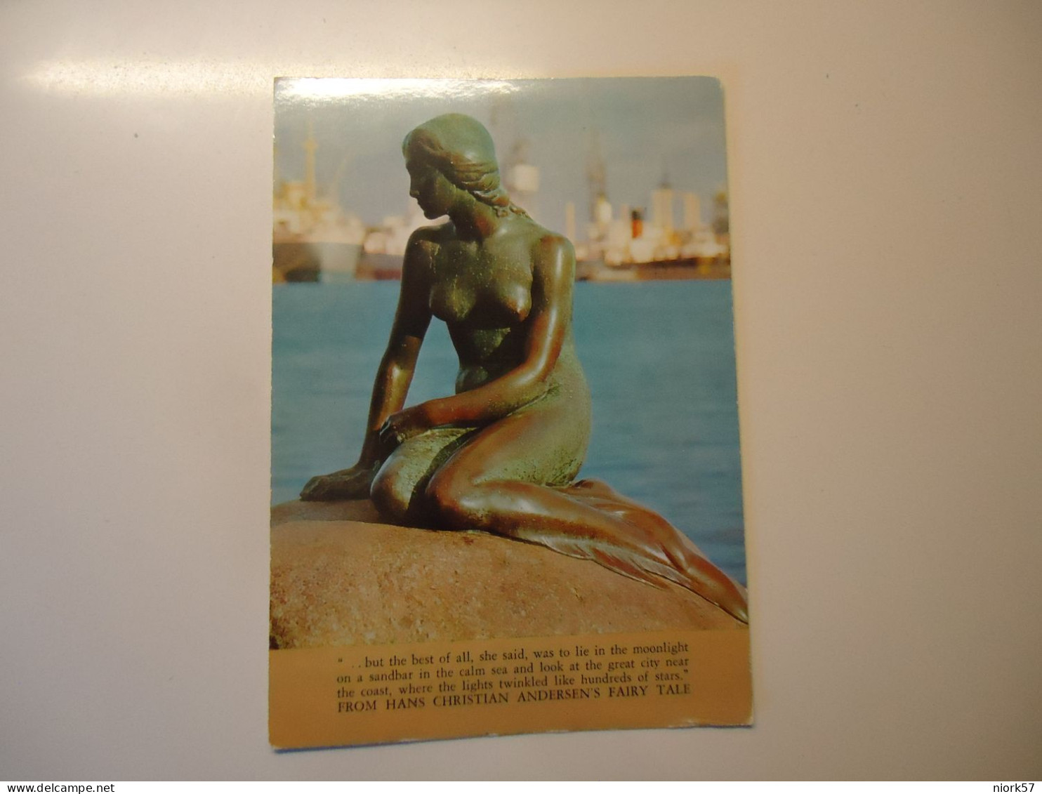 DENMARK    POSTCARDS  1970  MERMAID STATUE    WITH STAMPS  2 SCAN - Danemark