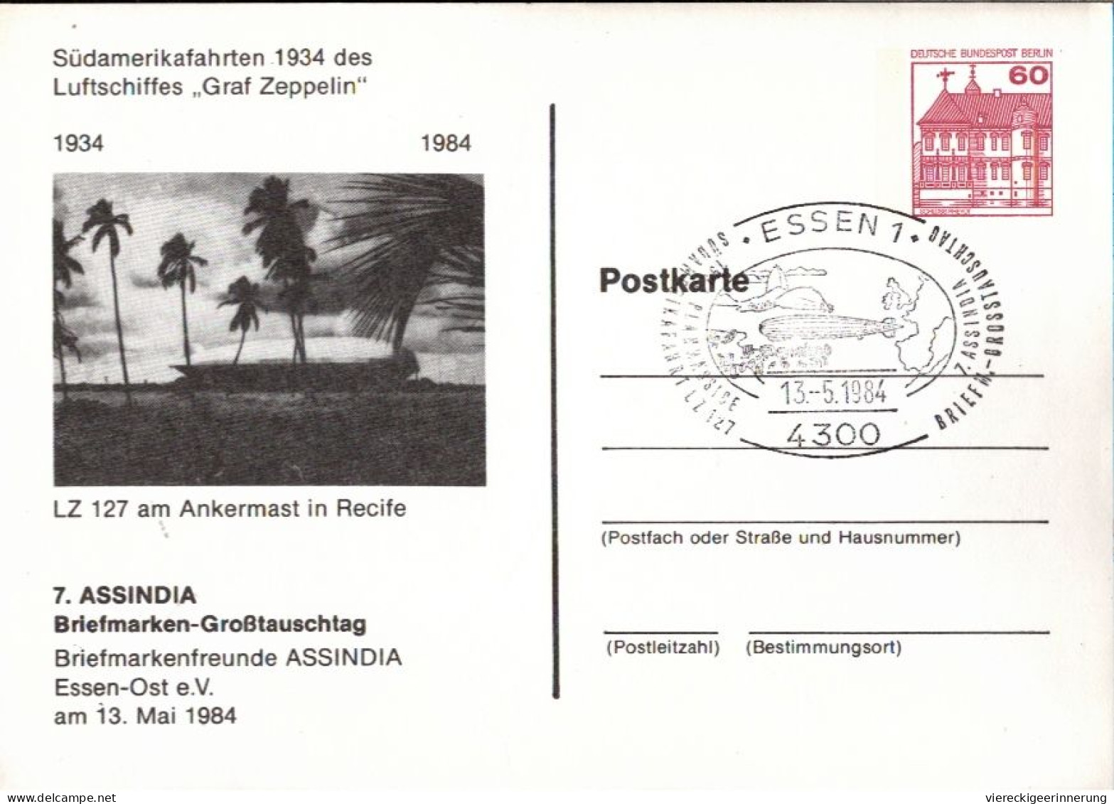 ! 1 Karton Ca. 1340 Deutschen Ganzsachen Bund, Berlin, Mit Sonderstempeln, Ca. 1978-1982, Privatganzsachen, Essen, Lot - Alla Rinfusa (min 1000 Francobolli)