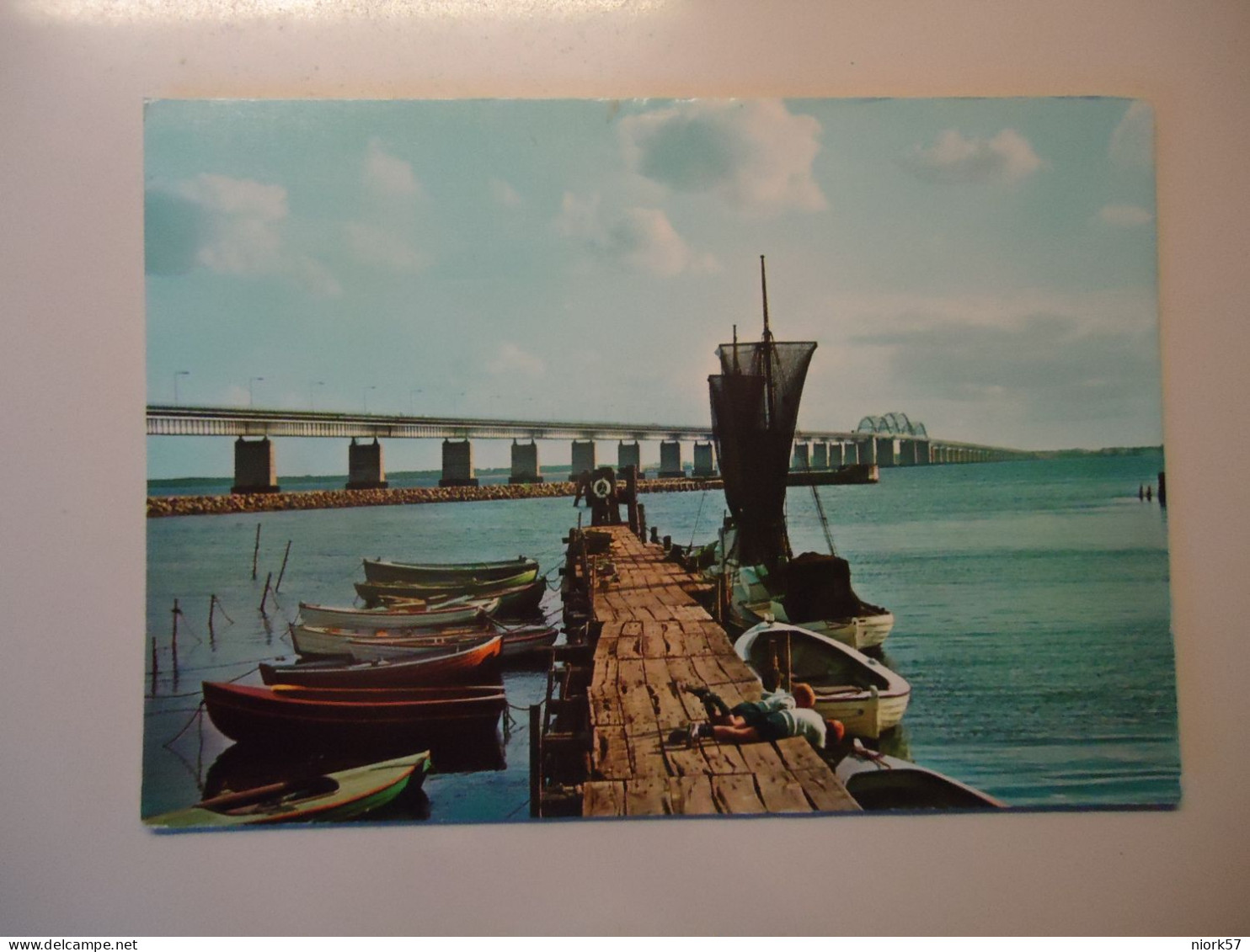 DENMARK   POSTCARDS  BRIDGE   1970 WITH STAMPS  2 SCAN - Danemark