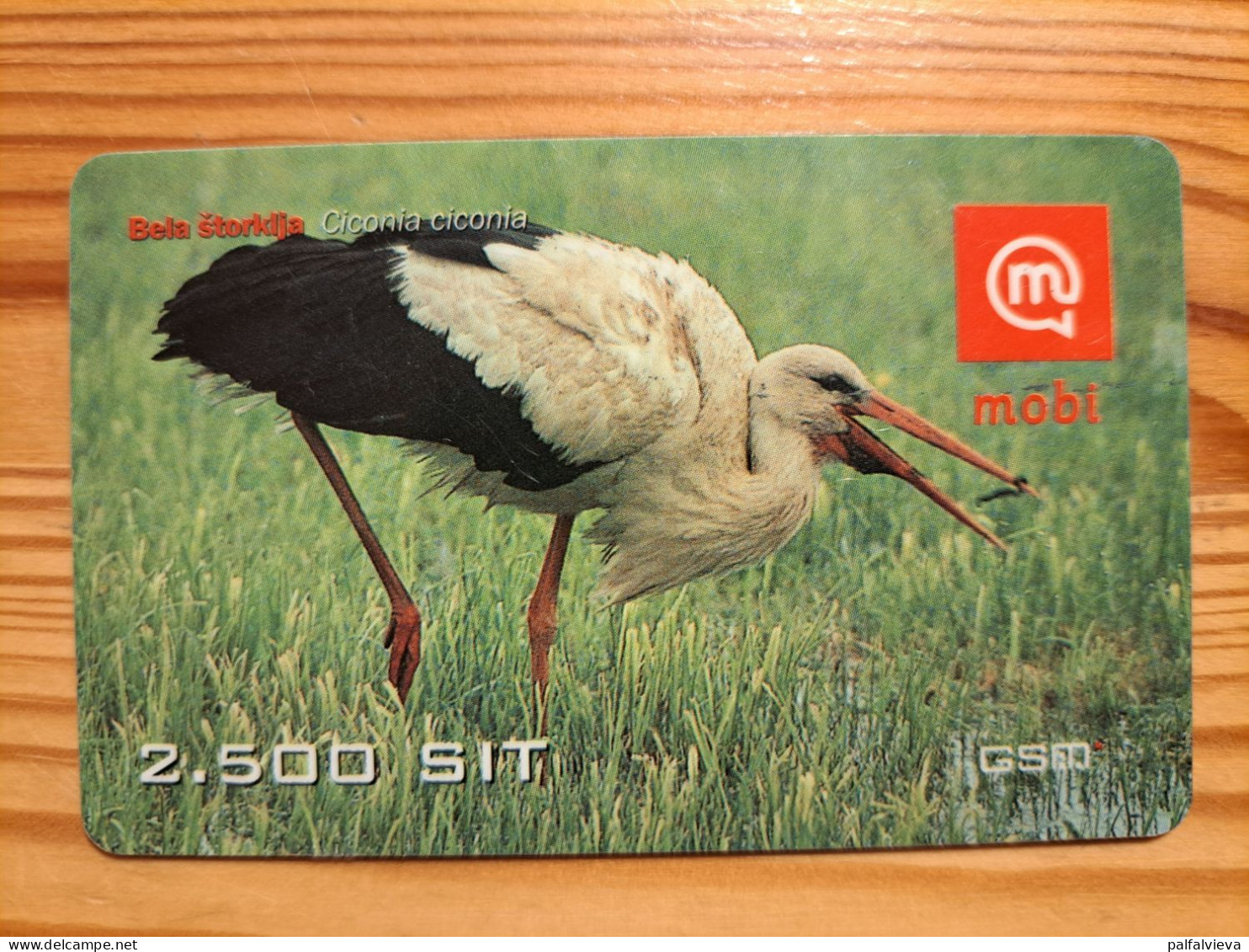 Prepaid Phonecard Slovenia, Mobi - Bird, Stork - Slovénie