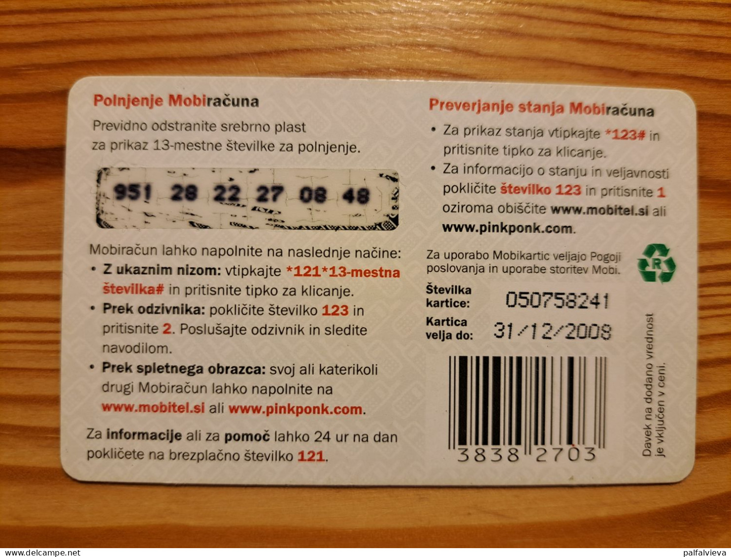 Prepaid Phonecard Slovenia, Mobi - Bird - Slovénie