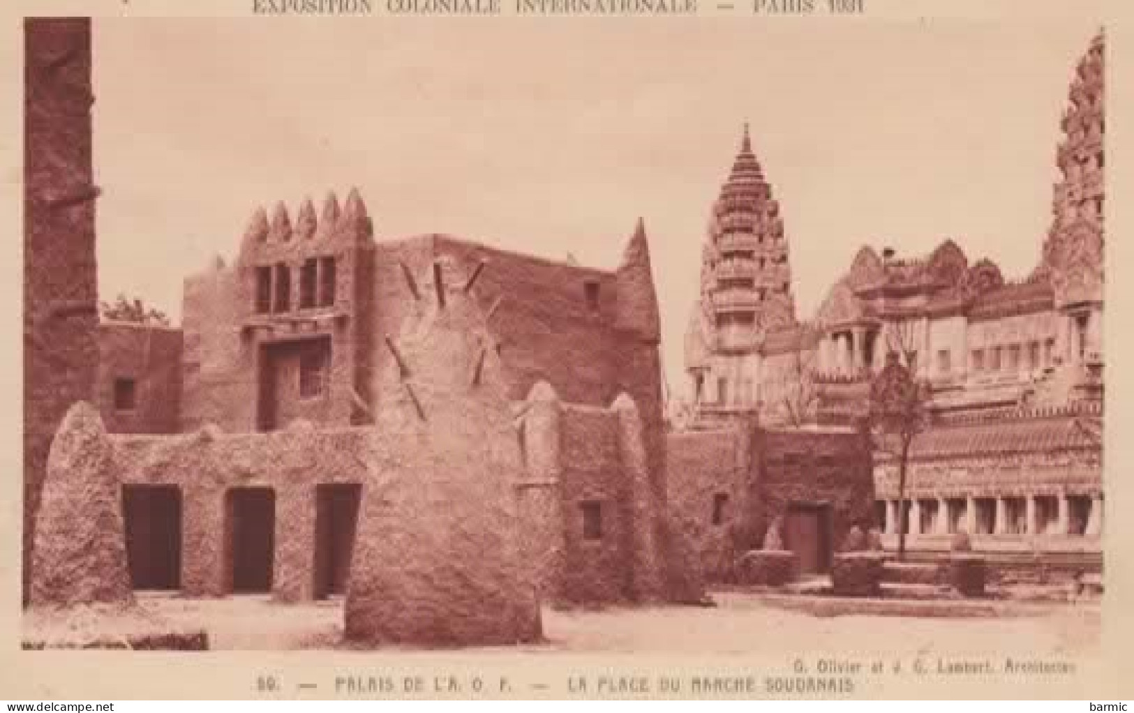 EXPOSITION COLONIALE DE PARIS 1931, LA PLACE DU MARCHE SOUDANAIS REF 14821 - Expositions