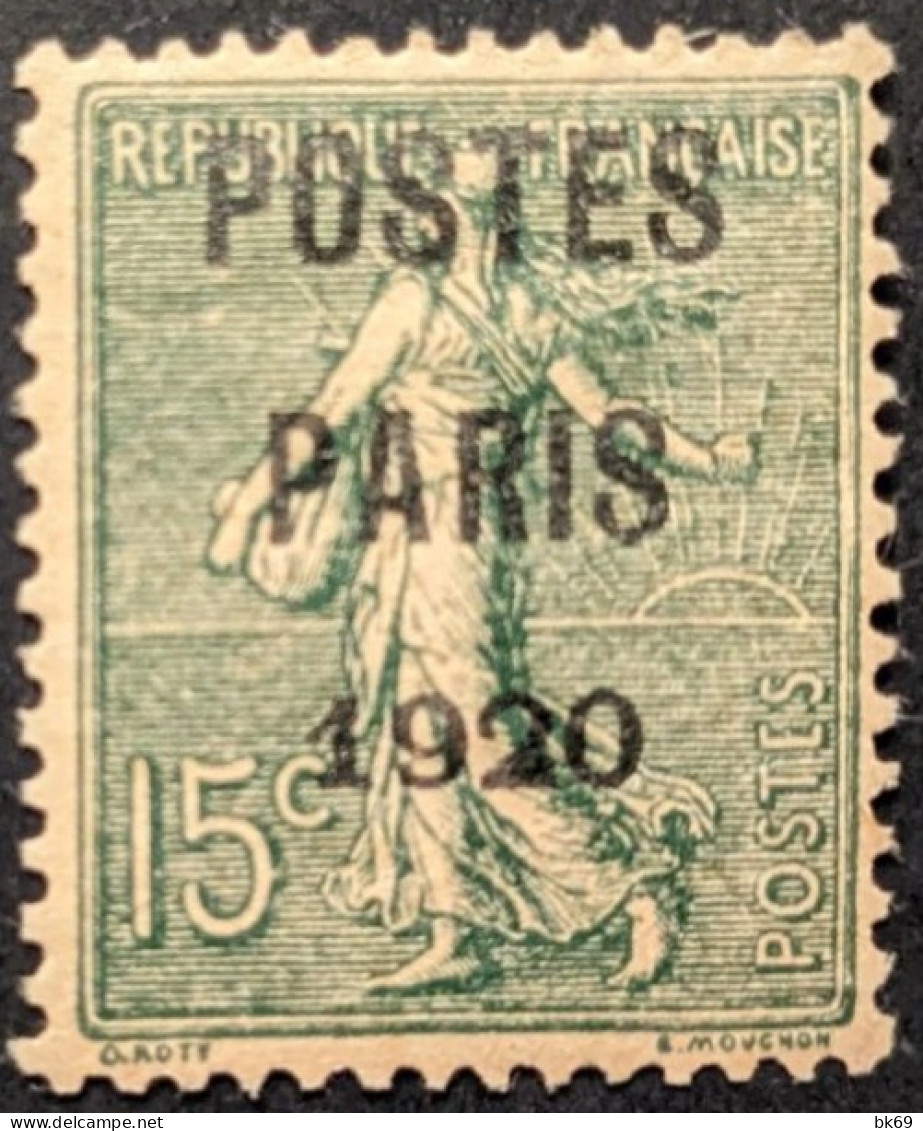 N°25* Préo Semeuse Postes Paris 1920 - 1893-1947