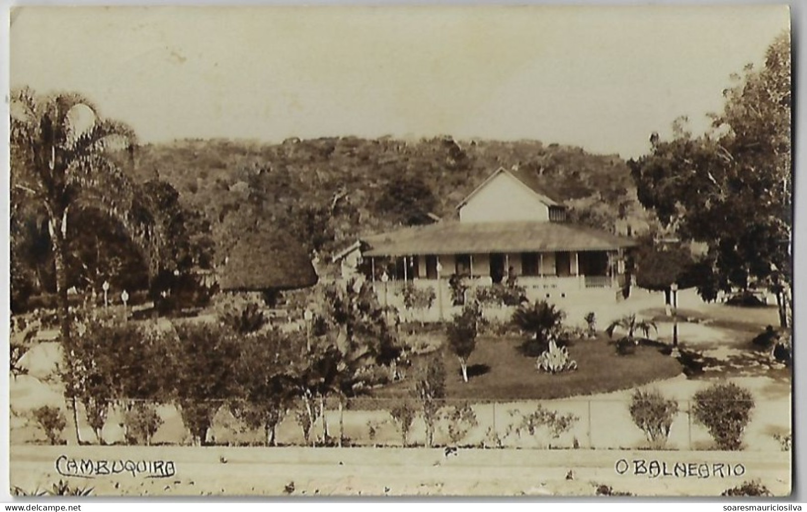 Brazil Minas Gerais 1930s Postcard Photo Cambuquira Balneary Shipped Definitive Stamp 200 Réis - Sonstige