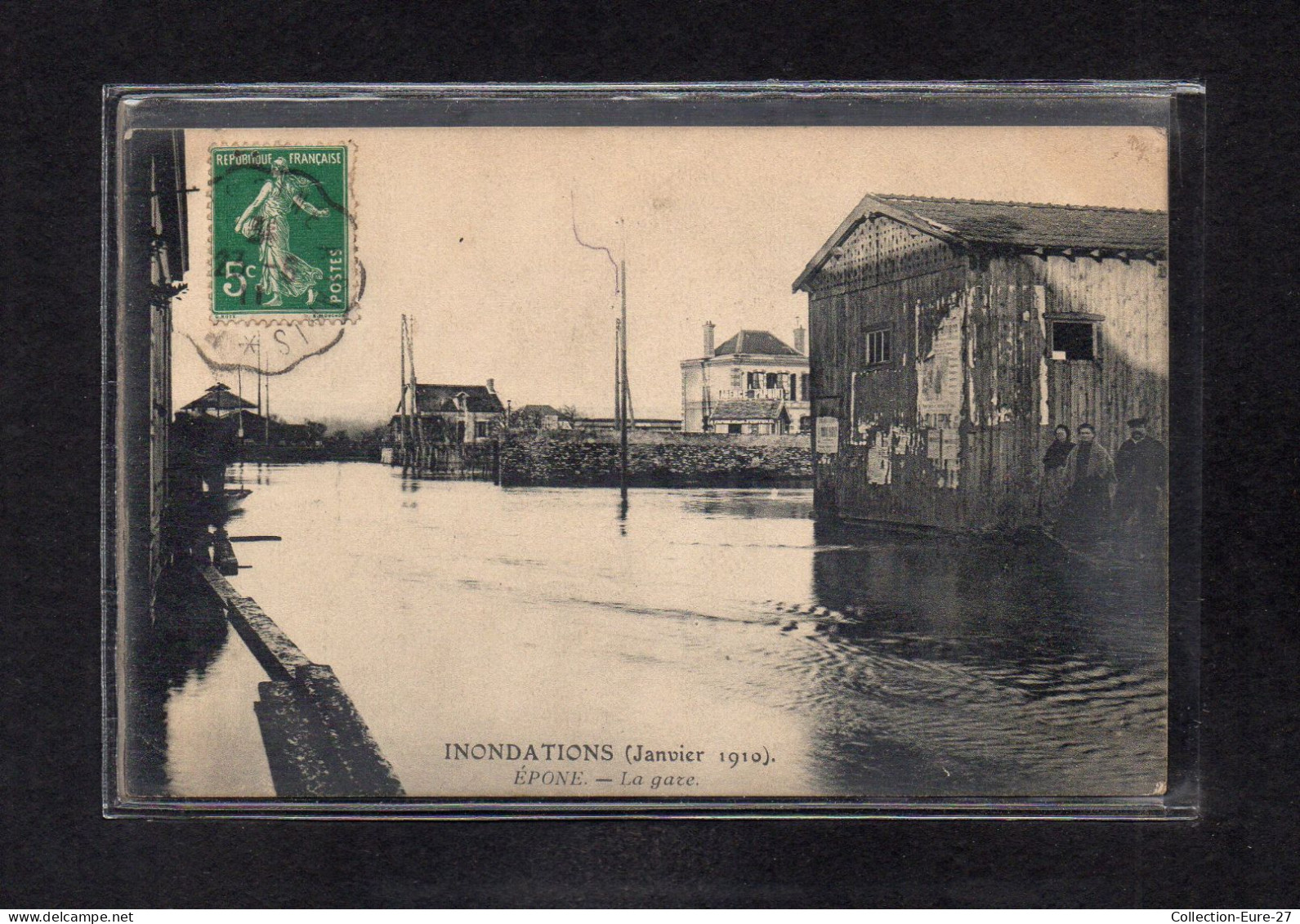 (12/03/24) 78-CPA EPONE - INONDATIONS - LA GARE - Epone