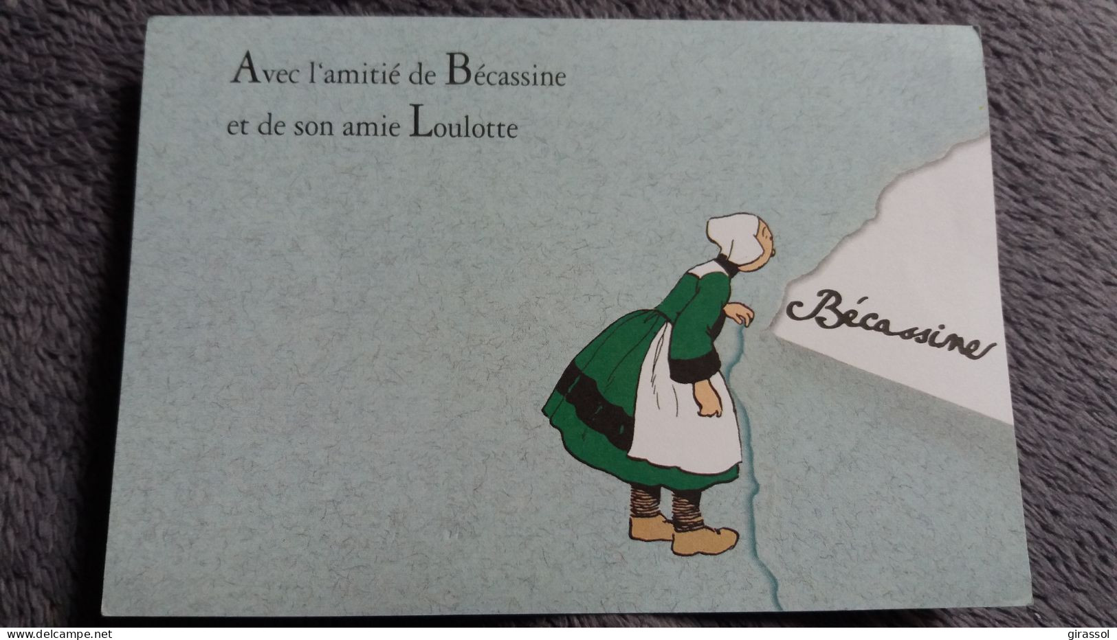 CPM BD BANDE DESSINEE BECASSINE AVEC L AMITIE DE BECASSINE ET DE SON AMIE LOULOTTE - Bandes Dessinées