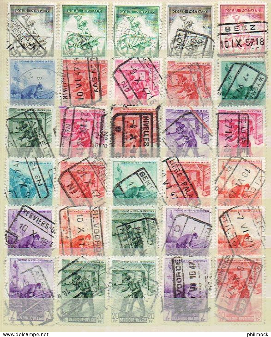 36P - Album plein de timbres chemin de Fer   - 17x21,5cm - 16 Pages