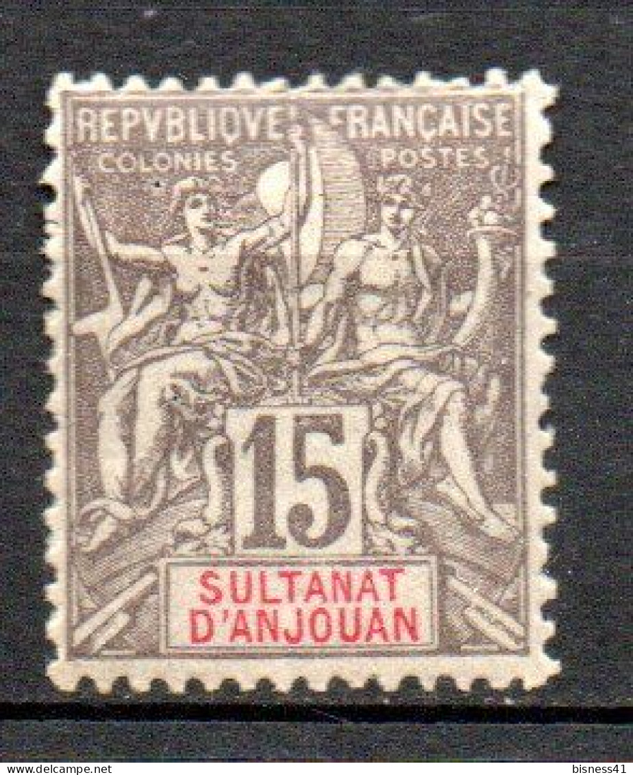 Col40 Colonie Anjouan 1900  N° 15 Neuf X MH Cote 40,00€ - Unused Stamps