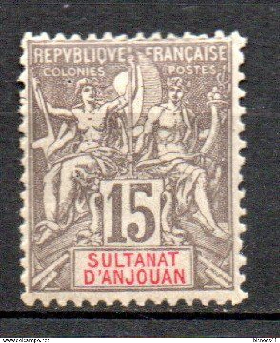 Col40 Colonie Anjouan 1900  N° 15 Neuf X MH Cote 40,00€ - Nuevos