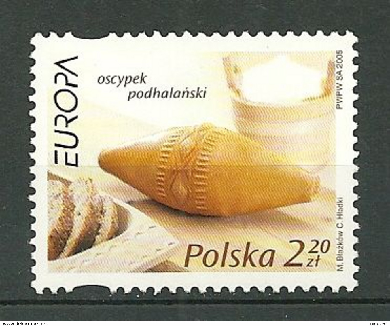 POLAND MNH ** 3931 Europa La Gastronomie Fromage Oscypek De La Région Podhale Pain - Nuevos