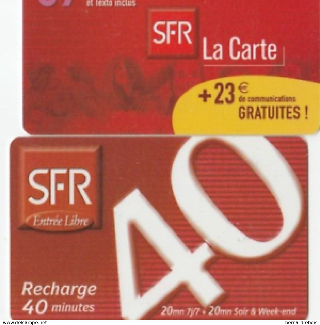 A23 - 2 CARTES SFR Pour 1 Euro - Non Classés