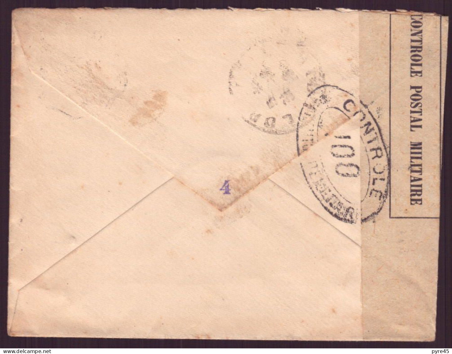 France, Enveloppe Du 27 Octobre 1918 Pour Lorris, Cachet Contrôle Postal Militaire - Autres & Non Classés
