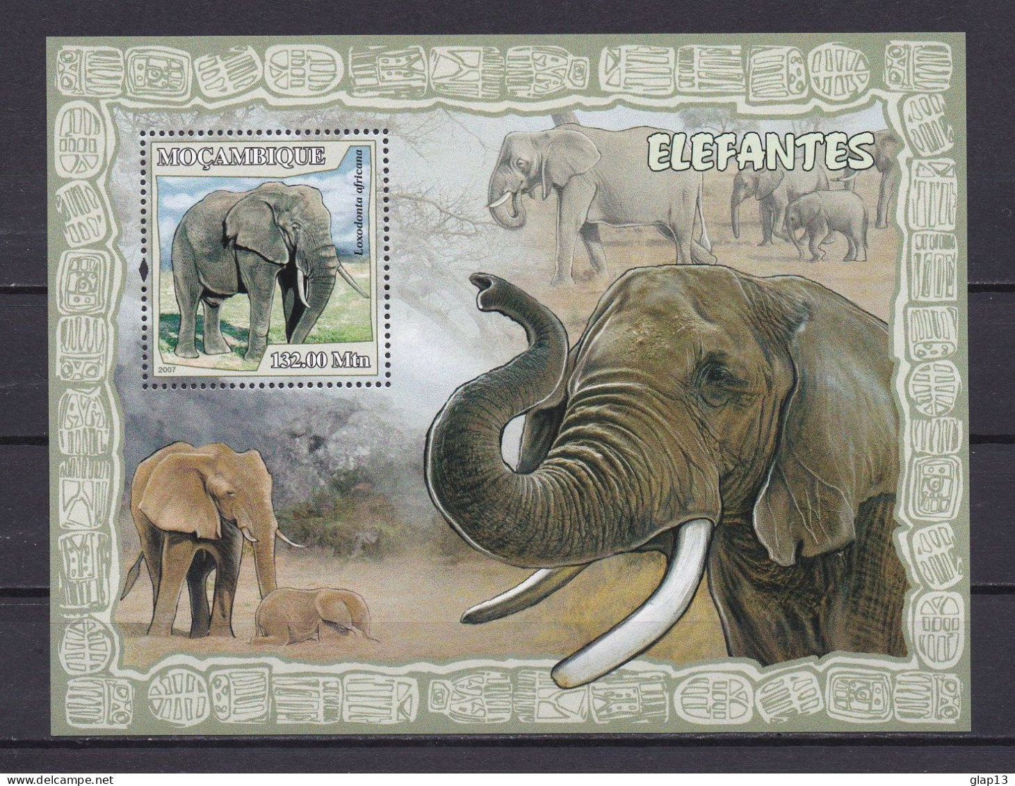 MOZAMBIQUE 2007 BLOC N°162 NEUF** ELEPHANTS - Mozambique