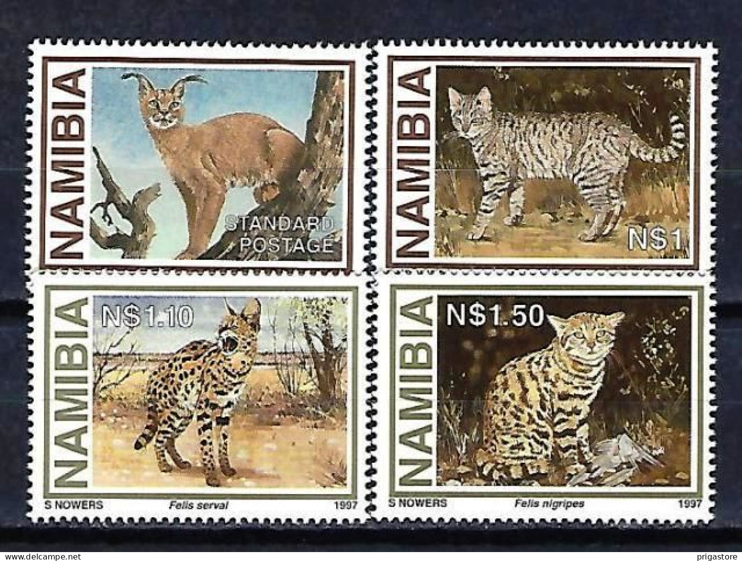 Namibie 1997 Animaux Félins (142) Yvert N° 794 à 797 Neufs** MNH - Namibie (1990- ...)