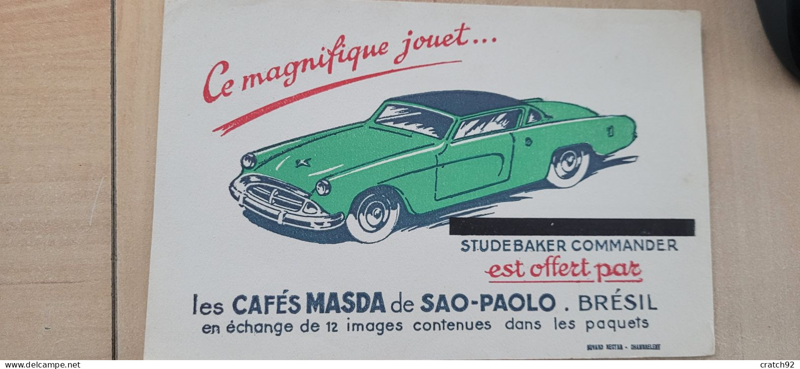 Buvard Cafe Masda Studebaker Commander - Coffee & Tea