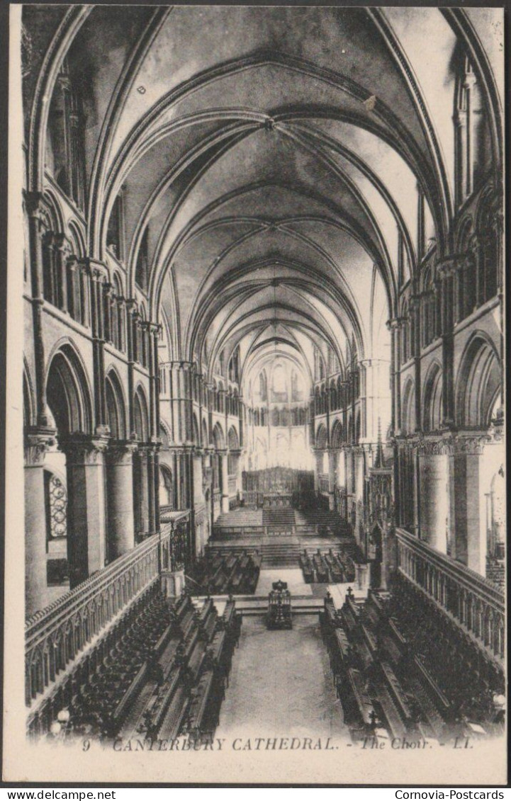 The Choir, Canterbury Cathedral, Kent, C.1920 - Lévy Et Neurdein Postcard LL9 - Canterbury