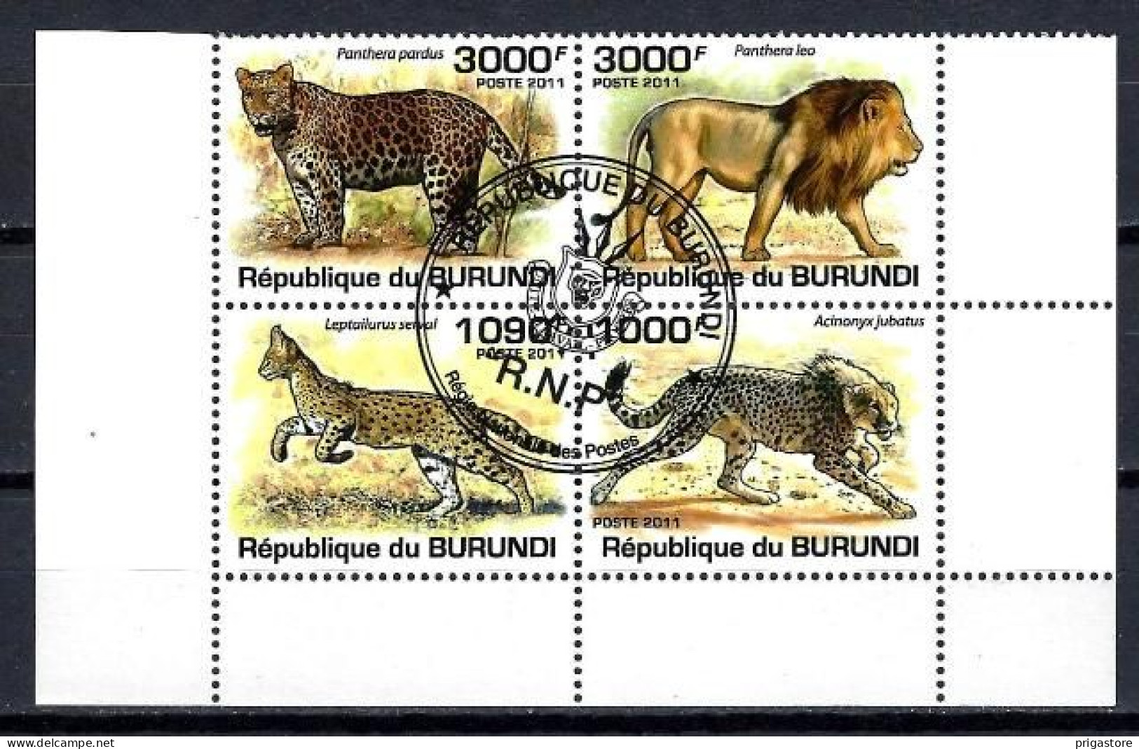 Burundi 2011 Animaux Félins (146) Yvert N° 1189 à 1192 Oblitérés Used - Oblitérés