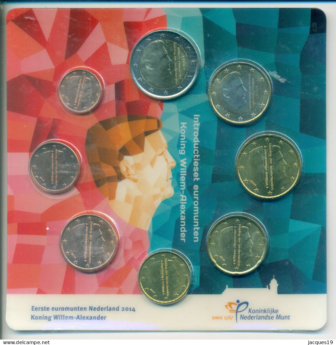 Nederland 2014 Introductieset Met 8 Euro-munten Willem Alexander Ongebuikt - Nederland