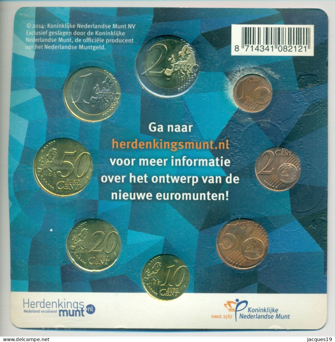 Nederland 2014 Introductieset Met 8 Euro-munten Willem Alexander Ongebuikt - Niederlande