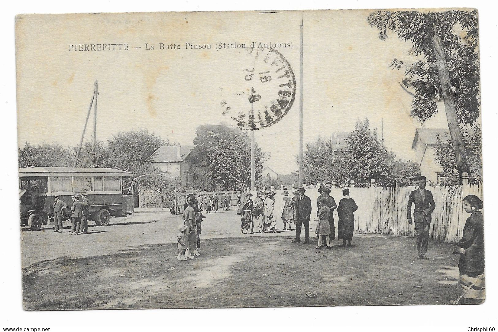 CPA RARE - PIERREFITTE - La Butte Pinson ( Station D'Autobus) - Edit. Cornu - Animé - - Pierrefitte Sur Seine