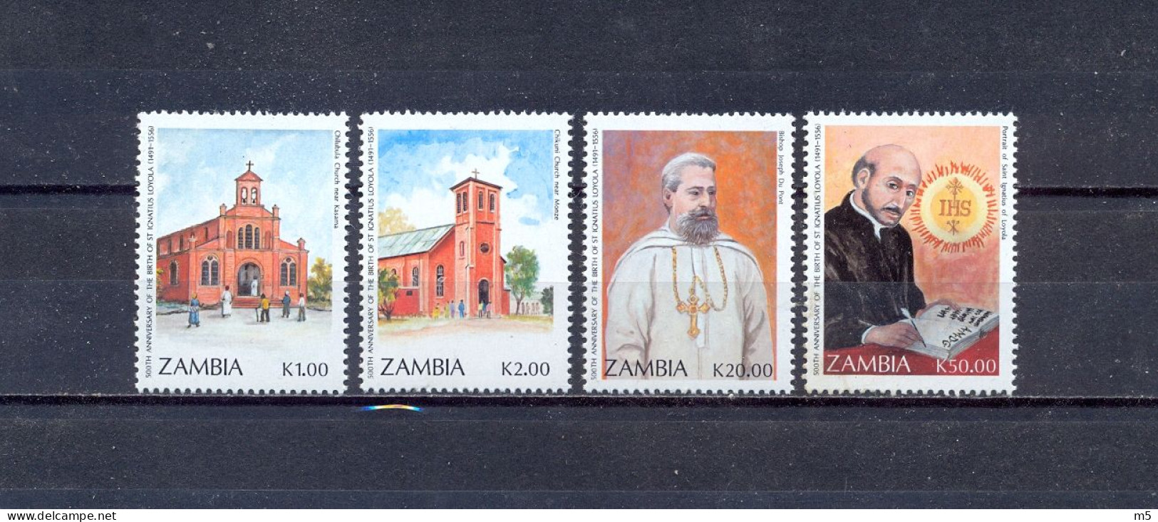 ZAMBIA - MNH - IGNATIUS VO LOYOLA - MI.NO.582/5 - CV = 7,5 € - Zambie (1965-...)