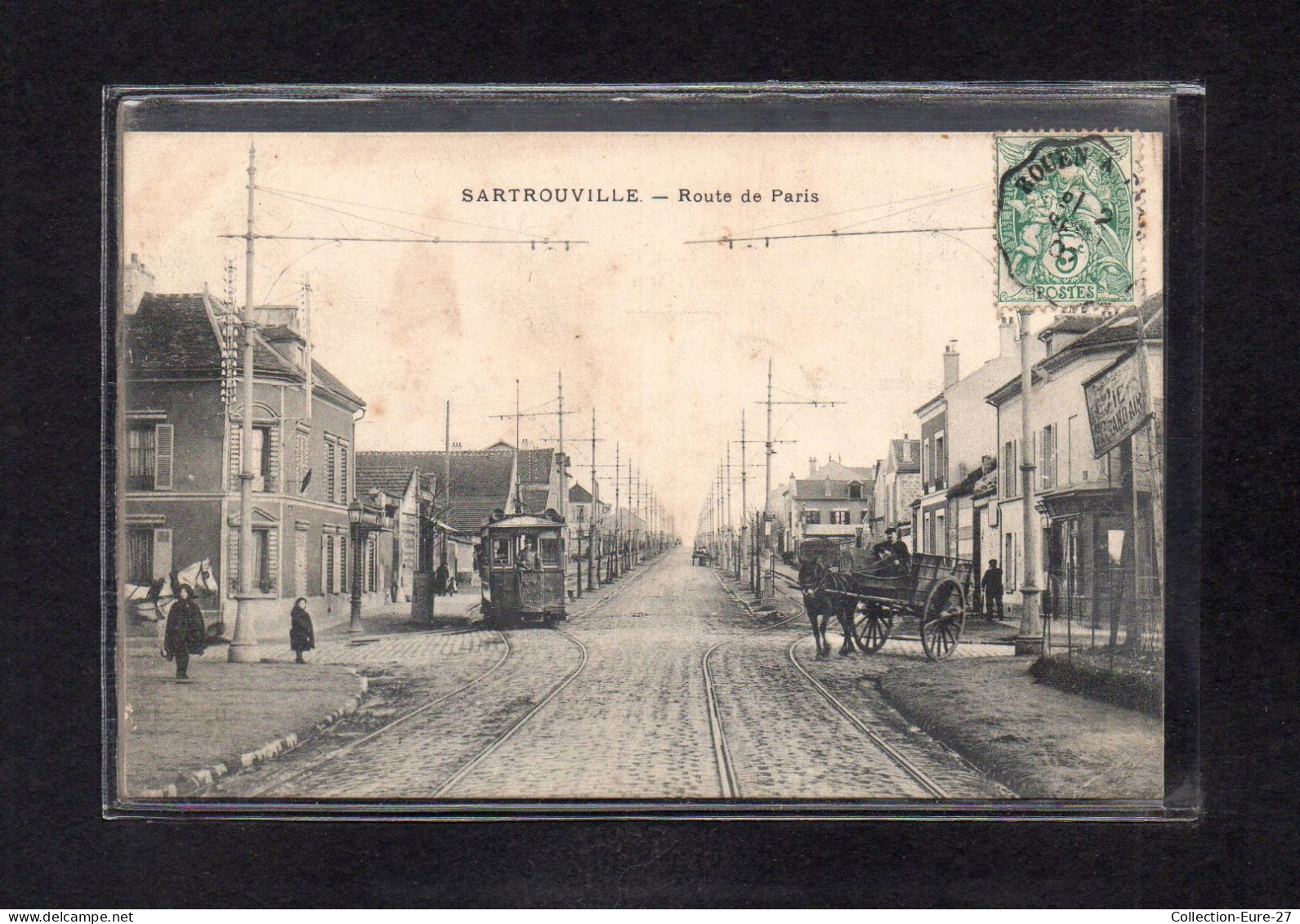 (12/03/24) 78-CPA SARTROUVILLE - ROUTE DE PARIS - Sartrouville