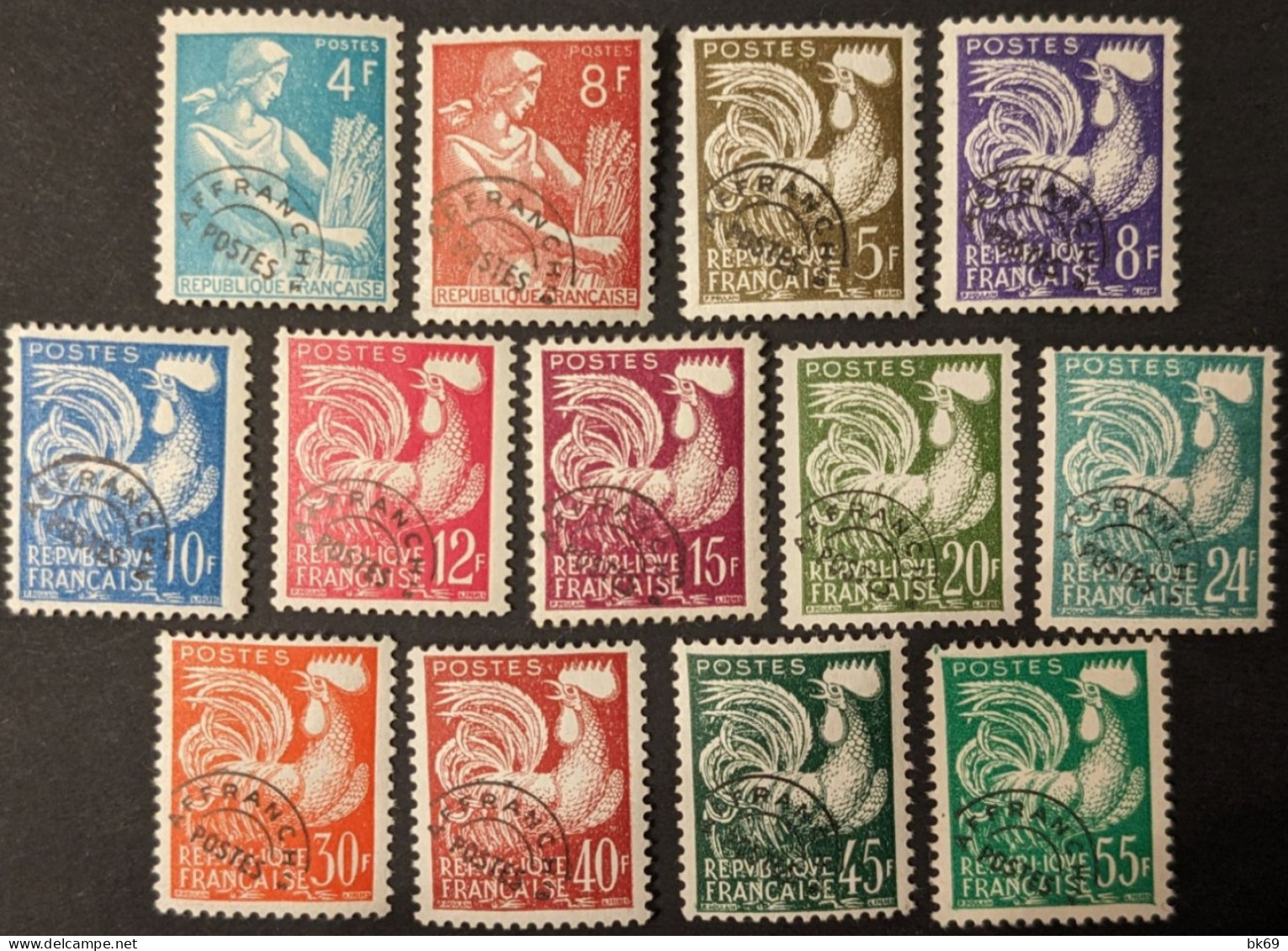 N° 106 à 118**  Coq Et Moissonneuse Série Complète - 1953-1960