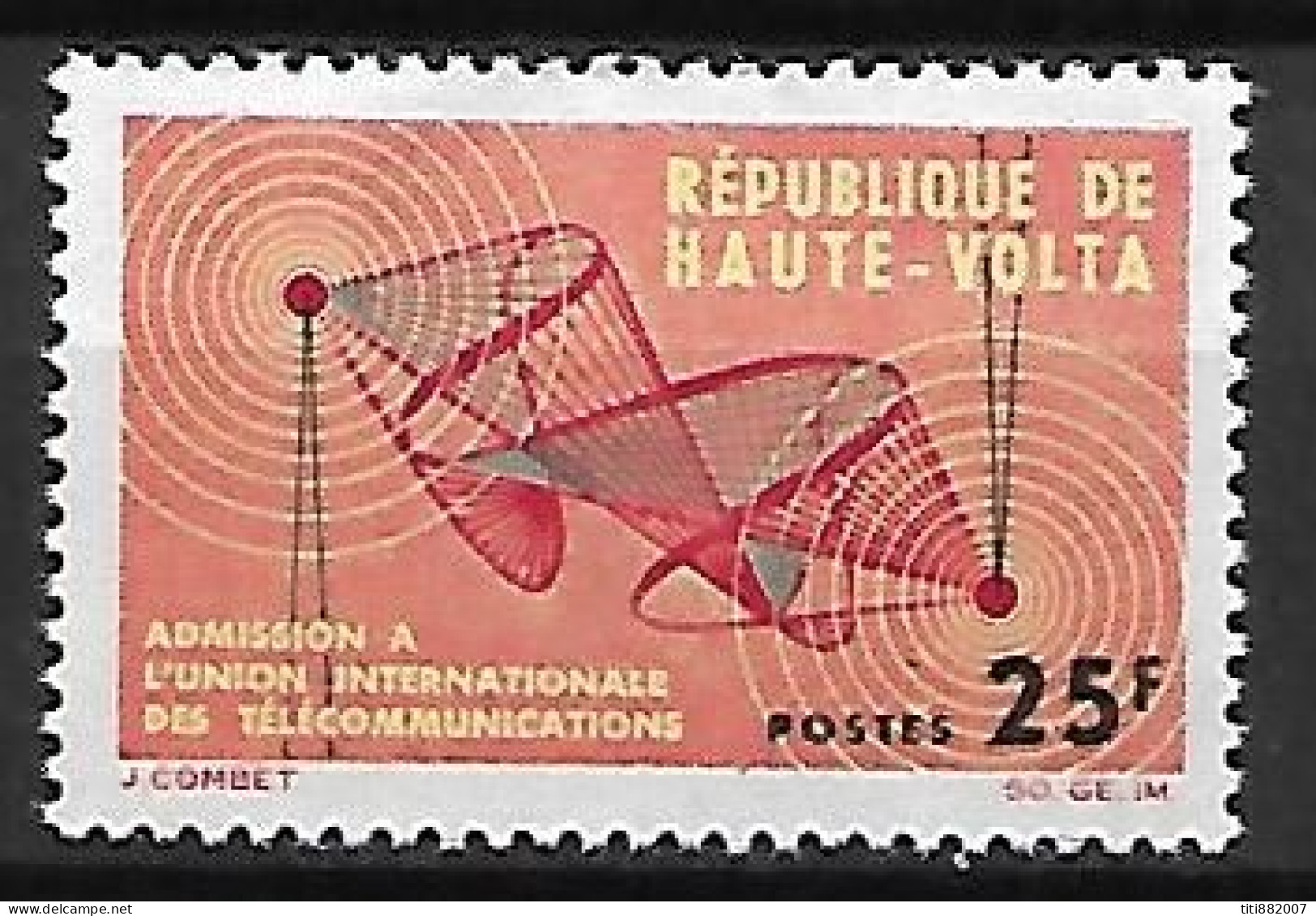 HAUTE  VOLTA     -    1964.     Y&T N° 131 *.    Admission à L' UIT - Alto Volta (1958-1984)