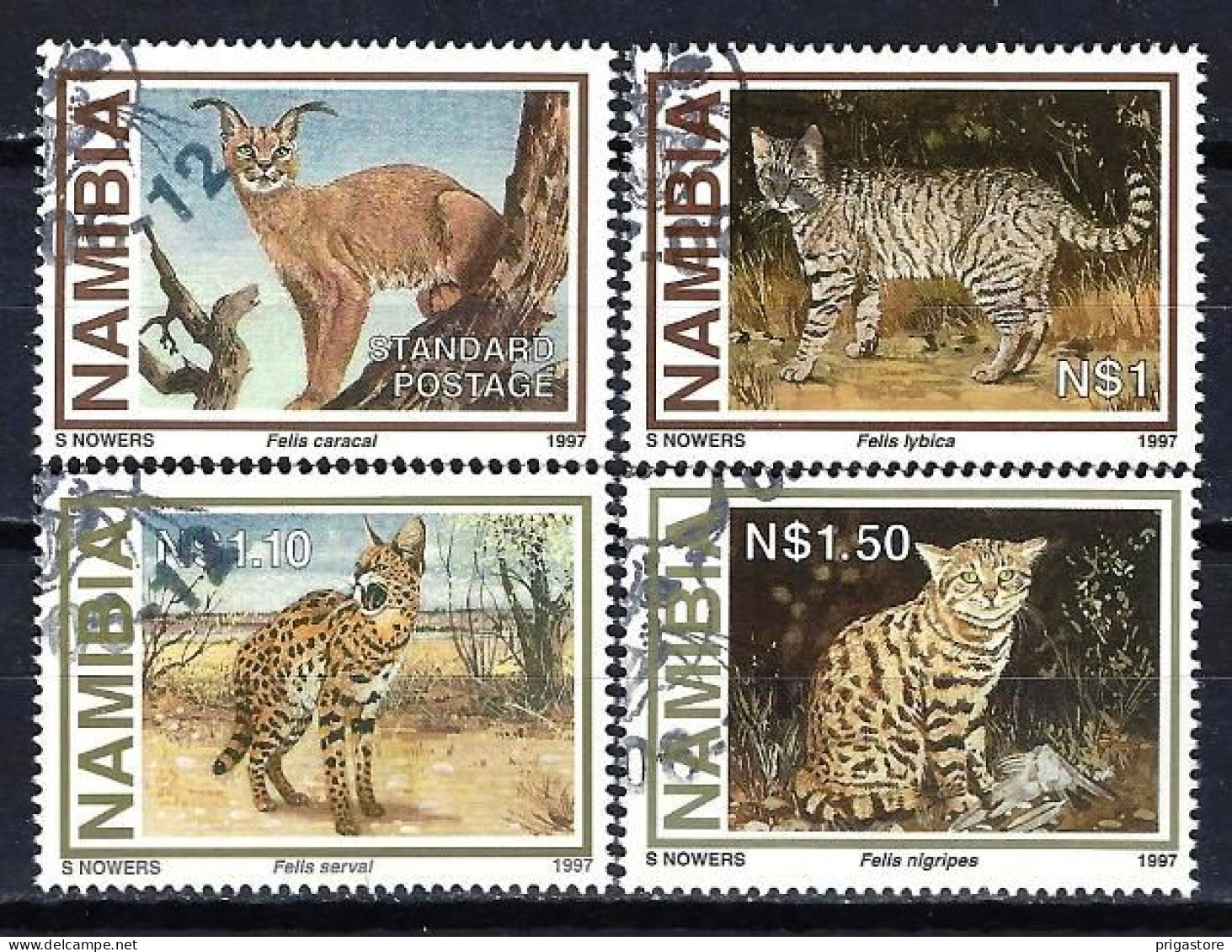 Namibie 1997 Animaux Félins (158) Yvert N° 794 à 797 Oblitérés Used - Namibia (1990- ...)