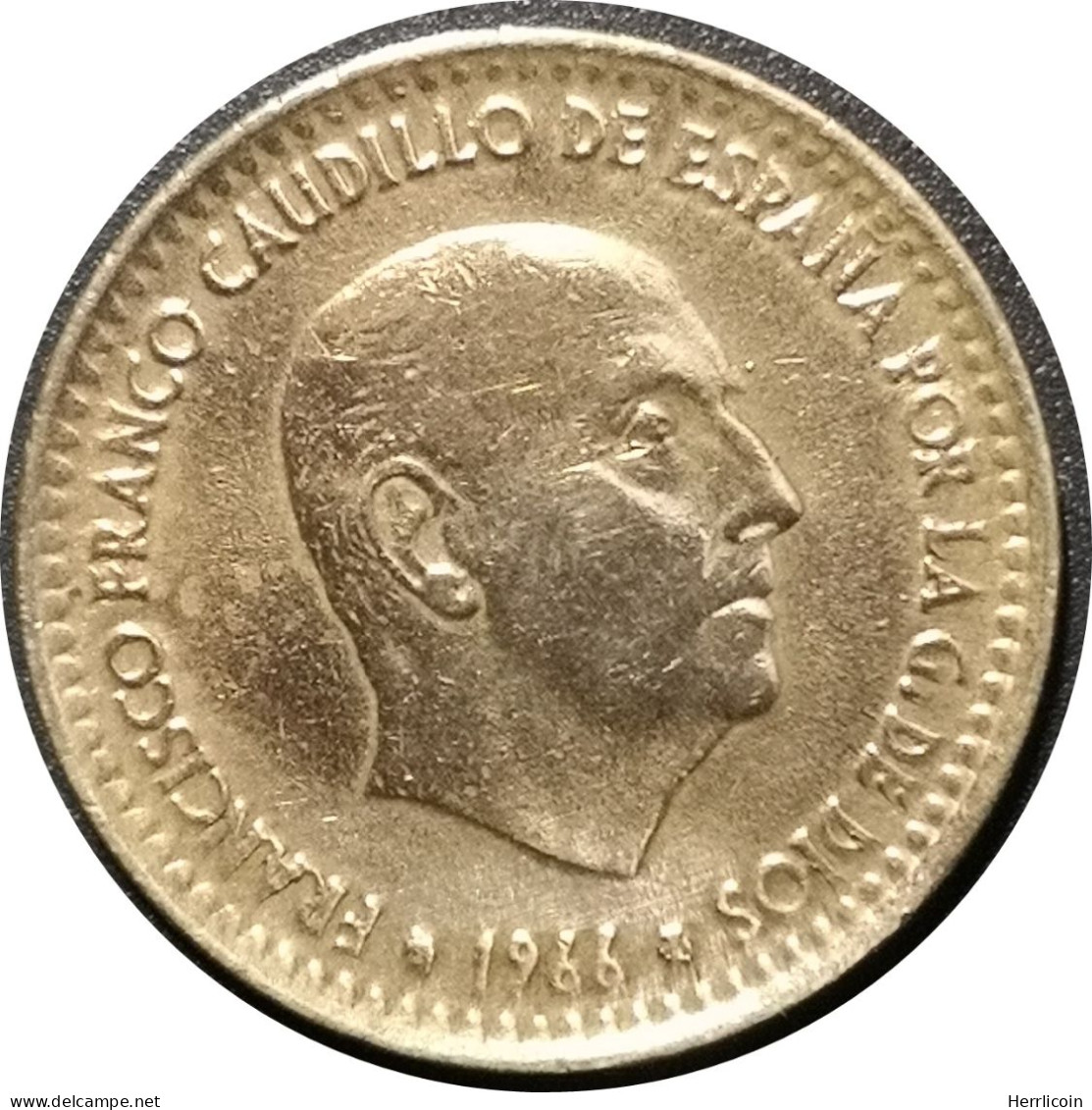 Monnaie Espagne - 1968 (1966) - 1 Peseta Franco 2e Effigie - 1 Peseta