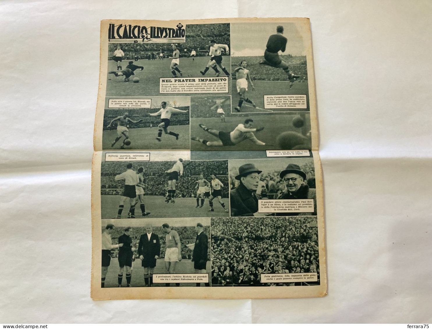 IL CALCIO ILLUSTRATO LA NAZIONALE- ITALIA-AUSTRIA N.46 1947. - Sports