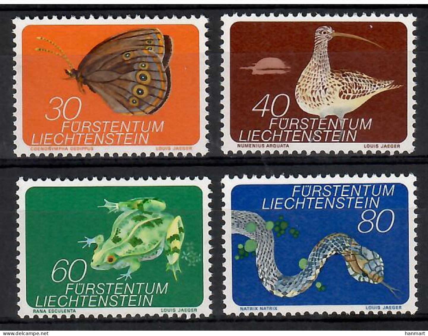 Liechtenstein 1973 Mi 591-594 MNH  (ZE1 LCH591-594) - Schlangen