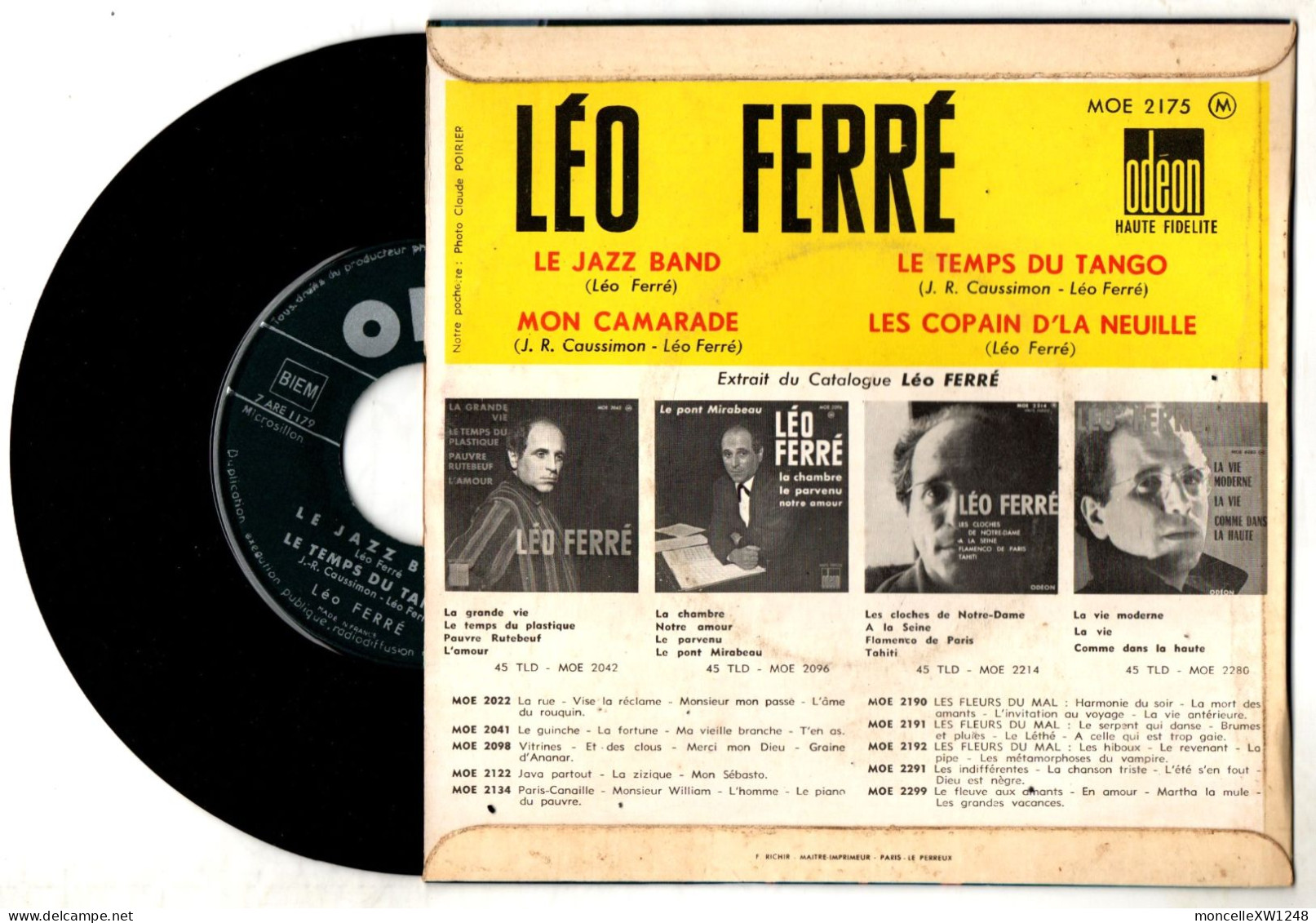 Léo Ferré - 45 T EP Le Temps Du Tango (1961) - 45 T - Maxi-Single