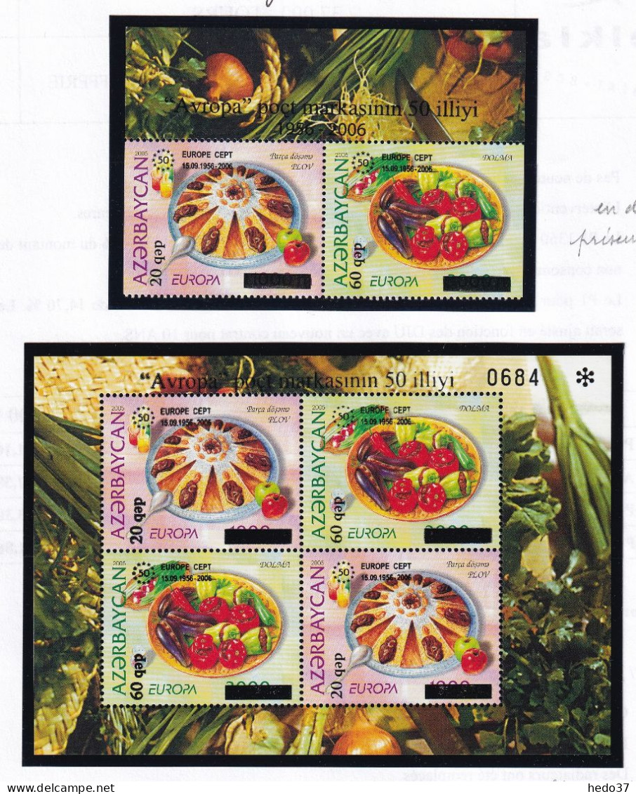 Europa 2006 - Azerbaïdjan Timbres De 2005 Surchargés - Non Coté - Neuf ** Sans Charnière - TB - 2006