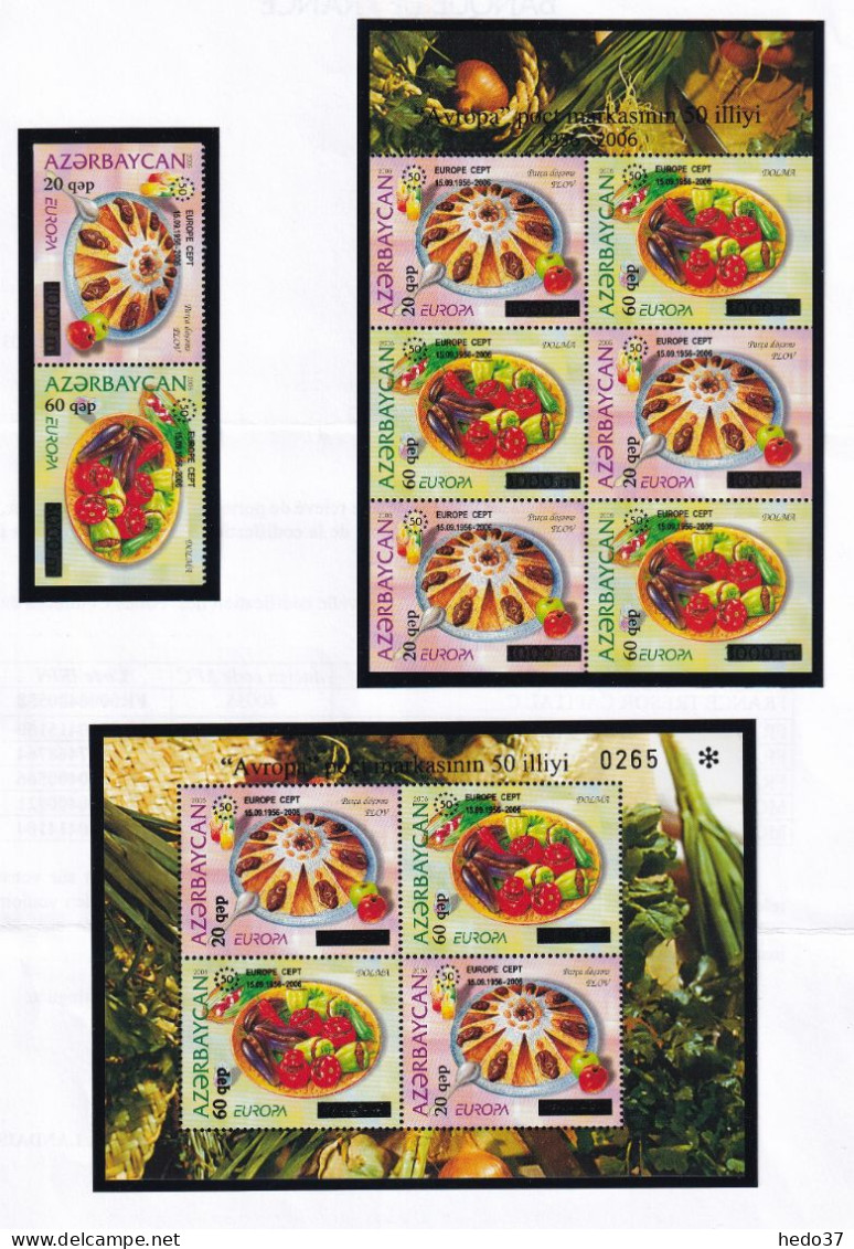 Europa 2006 - Azerbaïdjan Timbres De 2005 Surchargés - Non Coté - Neuf ** Sans Charnière - TB - 2006