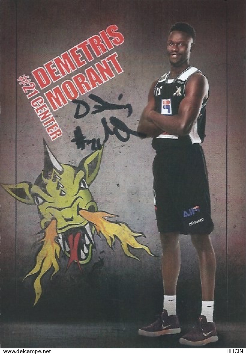 Trading Cards KK000632 - Basketball Germany Artland Dragons Quakenbrück 10.5cm X 15cm HANDWRITTEN SIGNED: Demetris Moran - Uniformes, Recordatorios & Misc