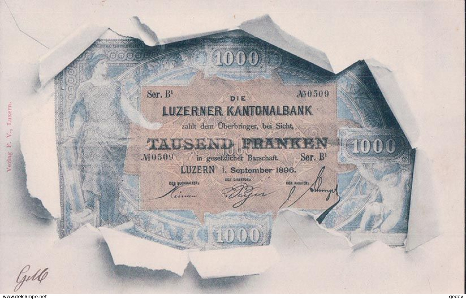 Luzern Kantonalbank, Tausend Franken (425) - Monedas (representaciones)