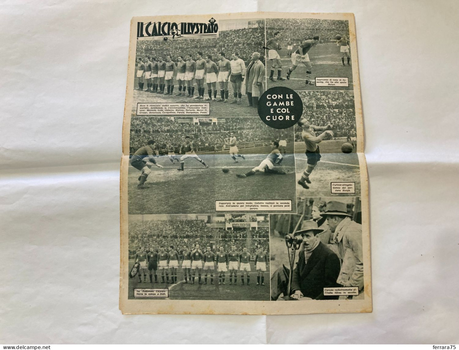 IL CALCIO ILLUSTRATO LA NAZIONALE- ITALIA-CECOSLOVACCHIA  N.51 1947. - Deportes